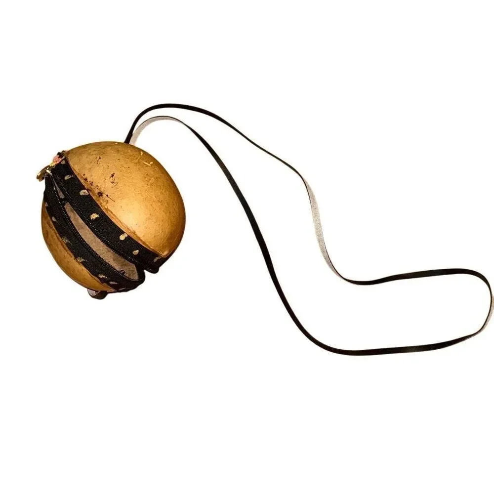Authentic coconut zippered purse from Jamaica